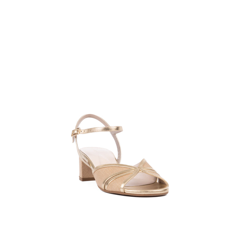 Caroline Raffia Gold